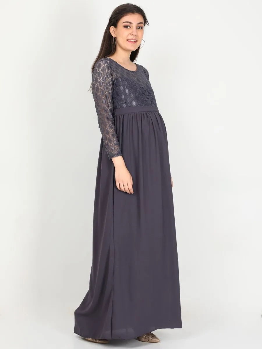 Glamorous Grey Maternity Gown