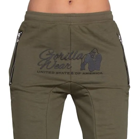 Gorilla Wear Celina Drop Crotch Joggers - Army Green