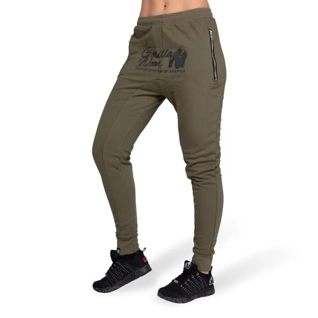 Gorilla Wear Celina Drop Crotch Joggers - Army Green