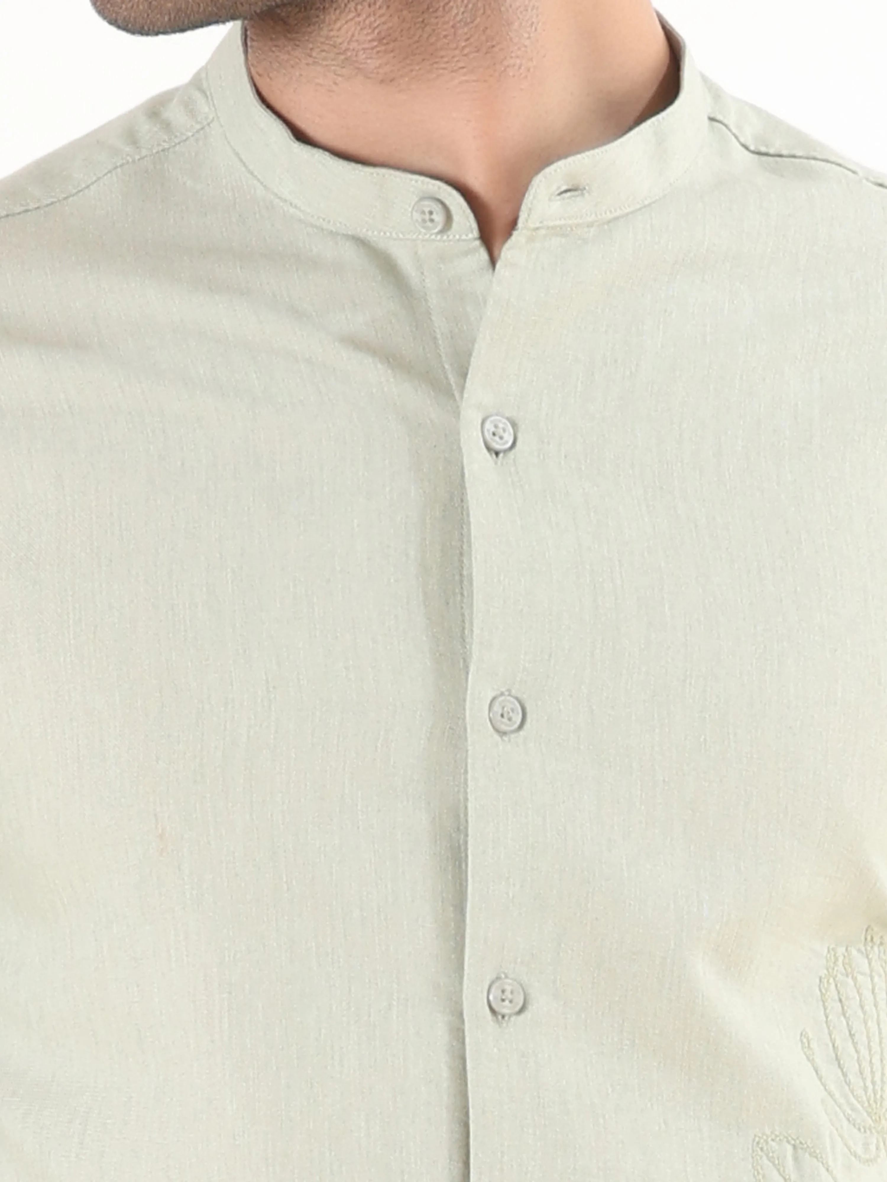 Grey Full Sleeve Shirt - Men's Semi Casual