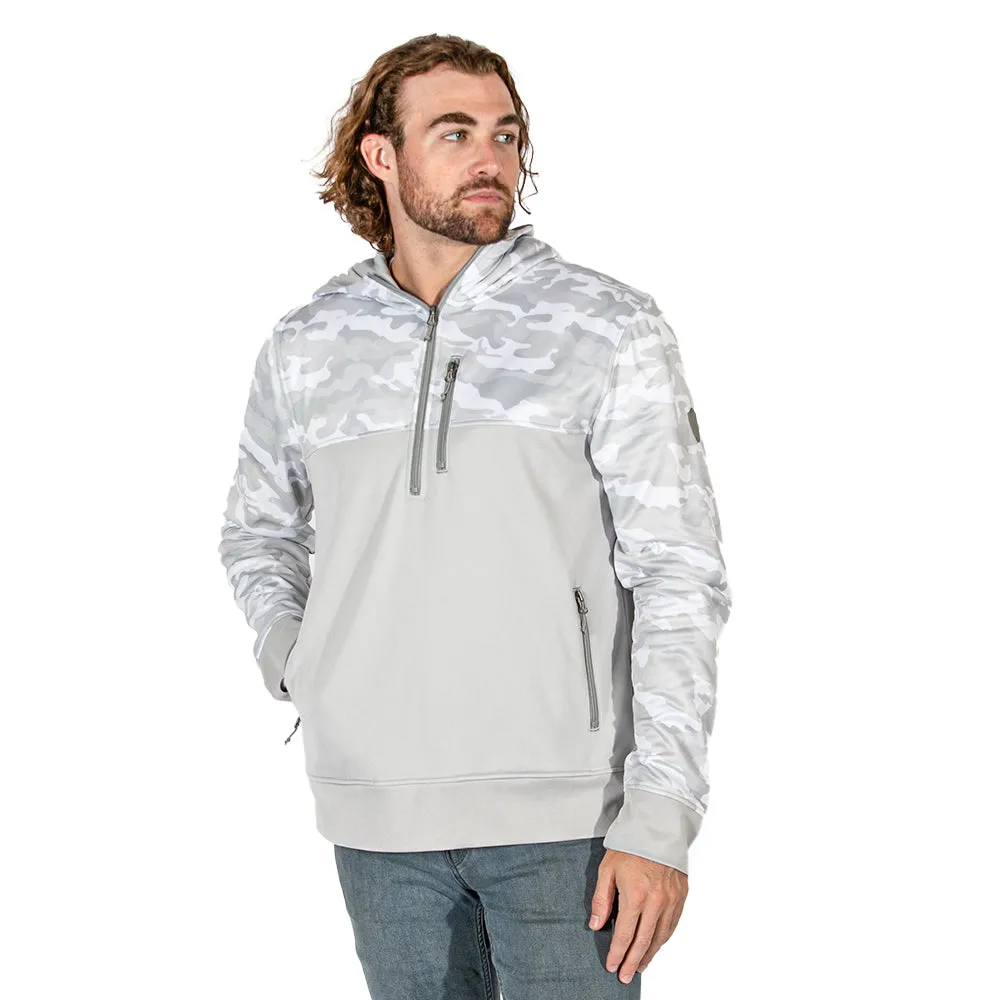 Half Zip Performance Hoodie | Ghost Military Camo