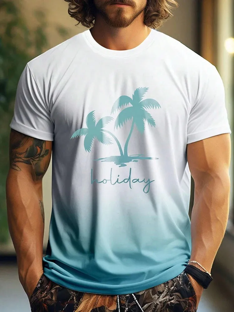 Hawaiian Street Fashion Men's T-shirt New Summer Beach Vacation Men's Casual T-shirt Outdoor Beach Men's Short-sleeved Top