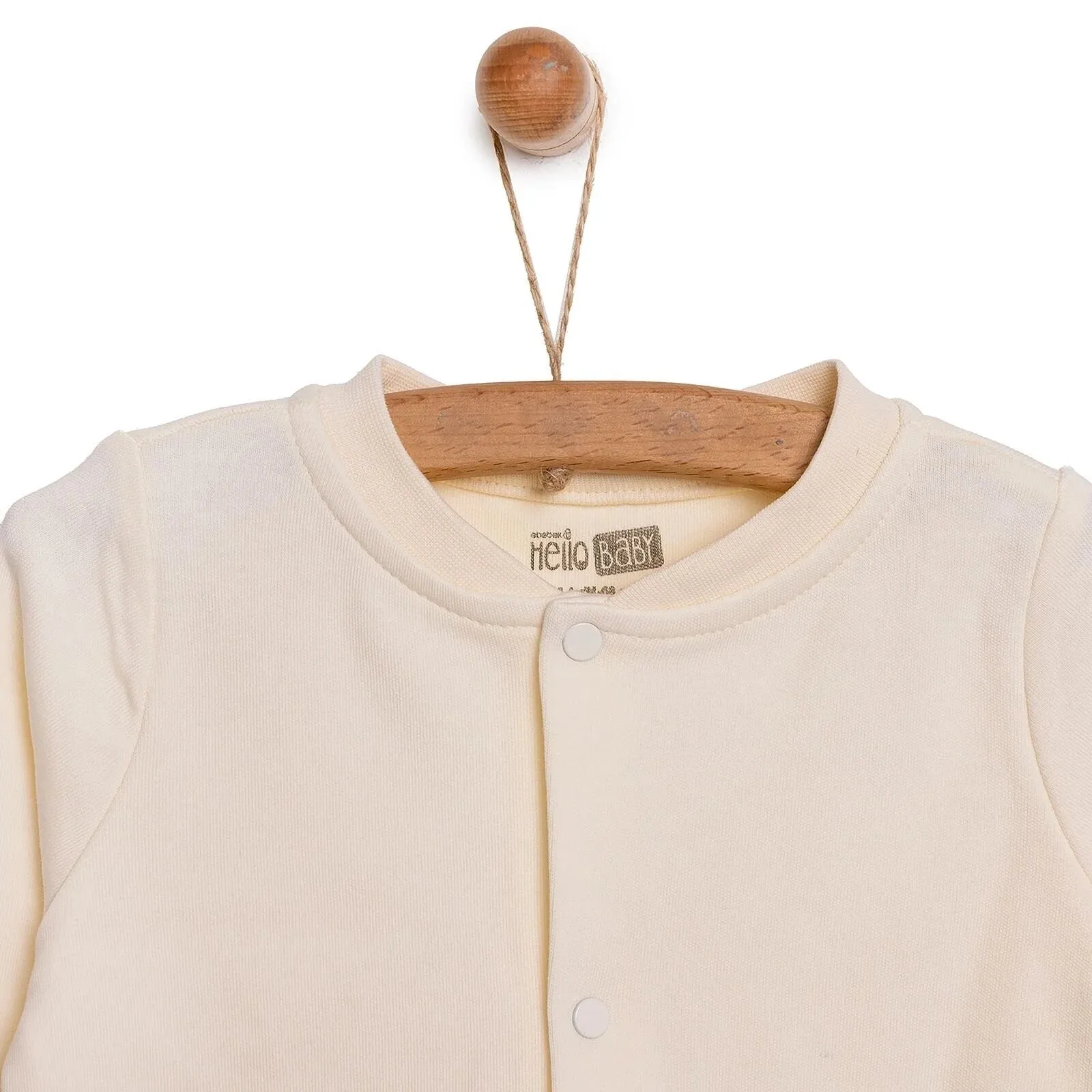 HelloBaby Basic Rib Cardigan - Ecru