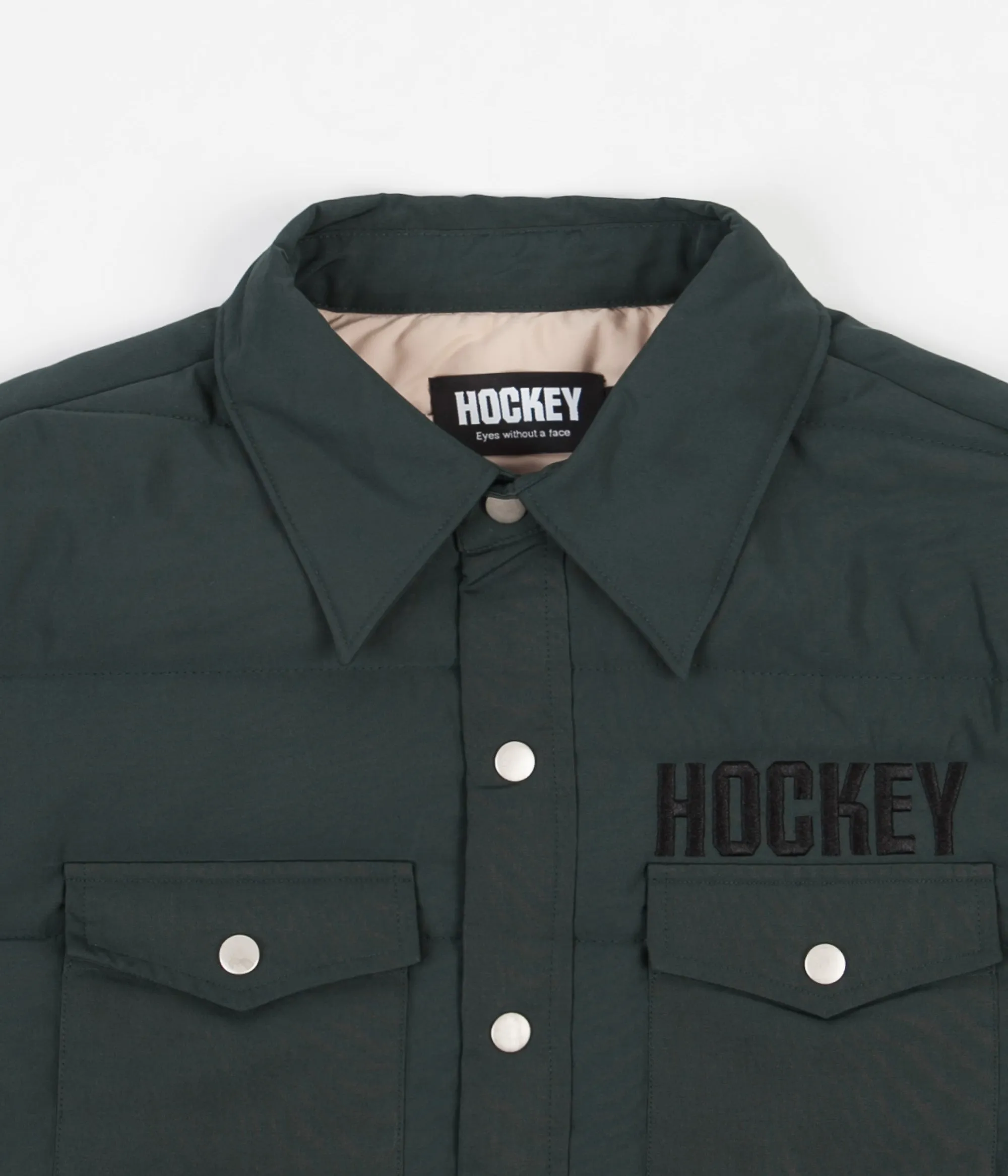 Hockey Down Snap Shirt - Dark Green