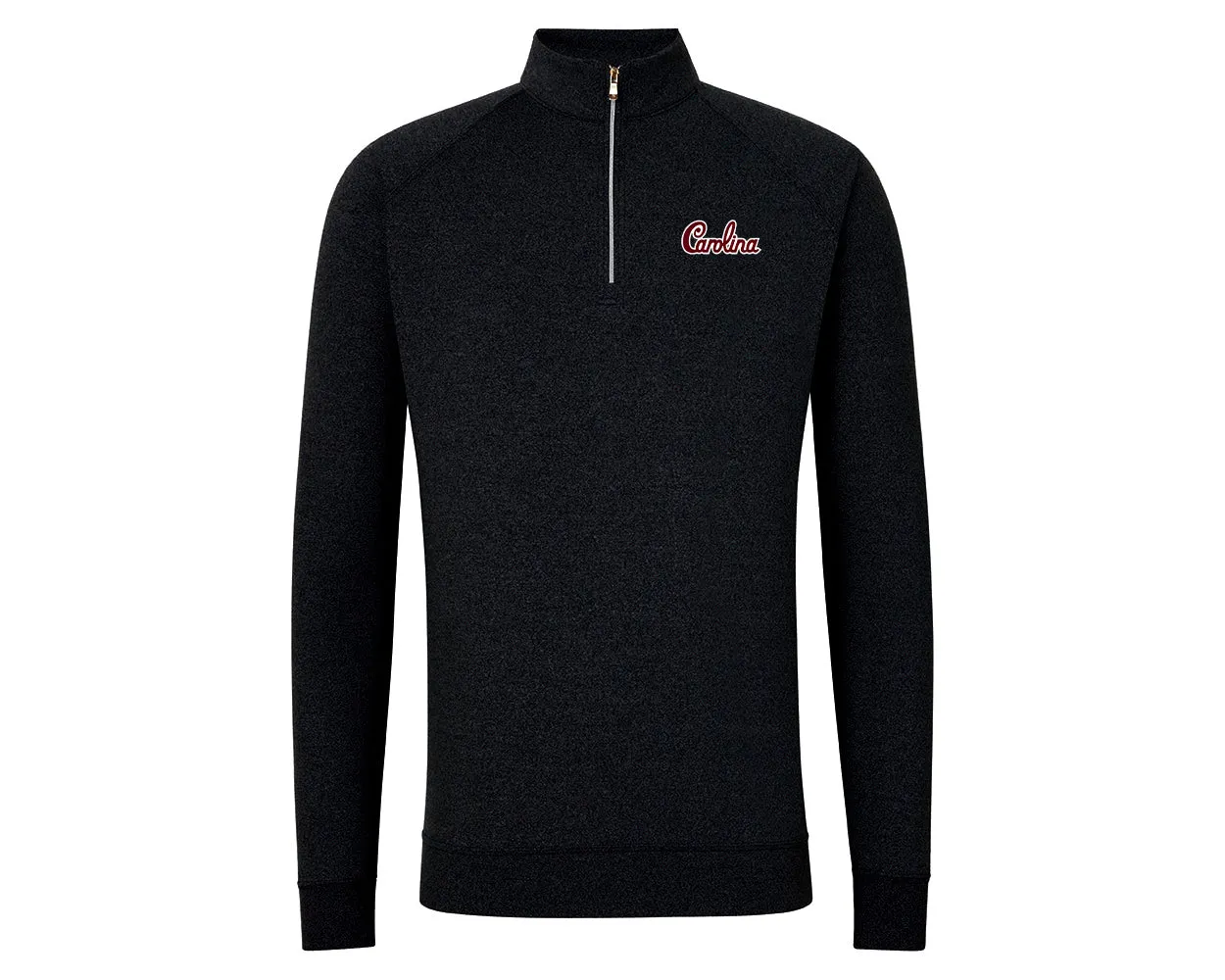 Holderness and Bourne Gamecock 1/4 Zip Pullover: Black with Script