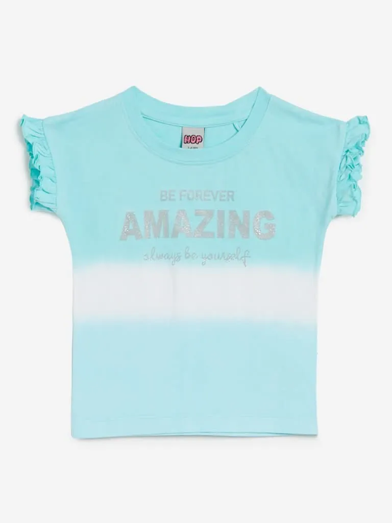 HOP Kids Aqua Colour-Blocked Top