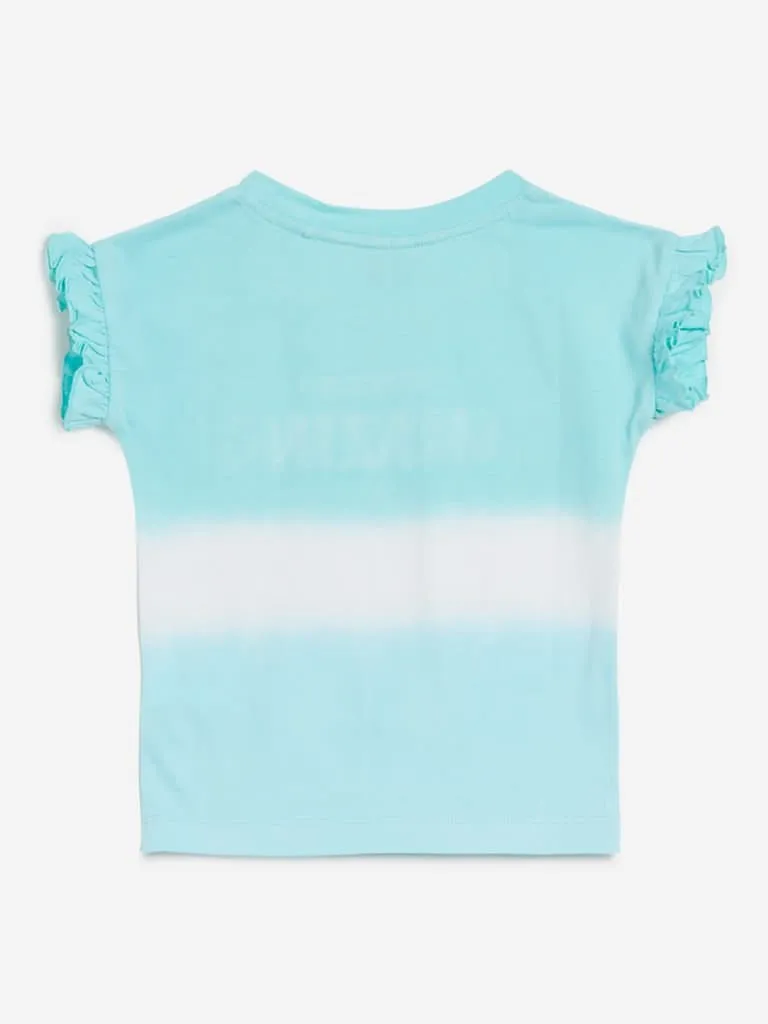 HOP Kids Aqua Colour-Blocked Top