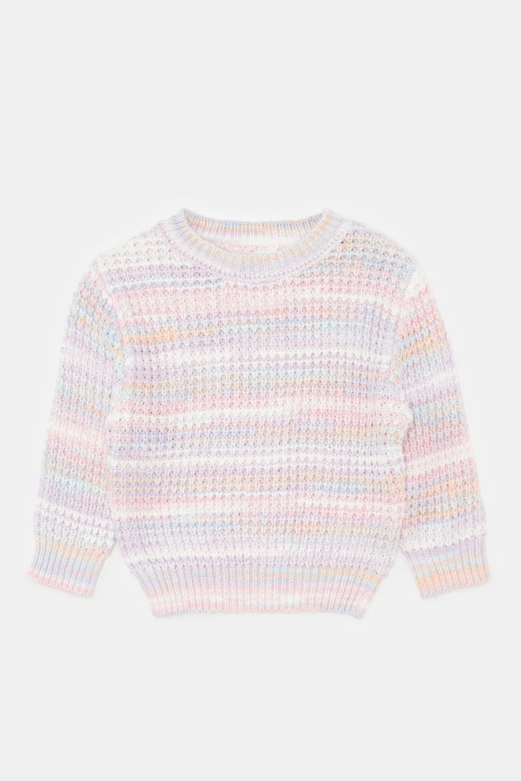 Infant Girls Multicolour Knitted Pullover