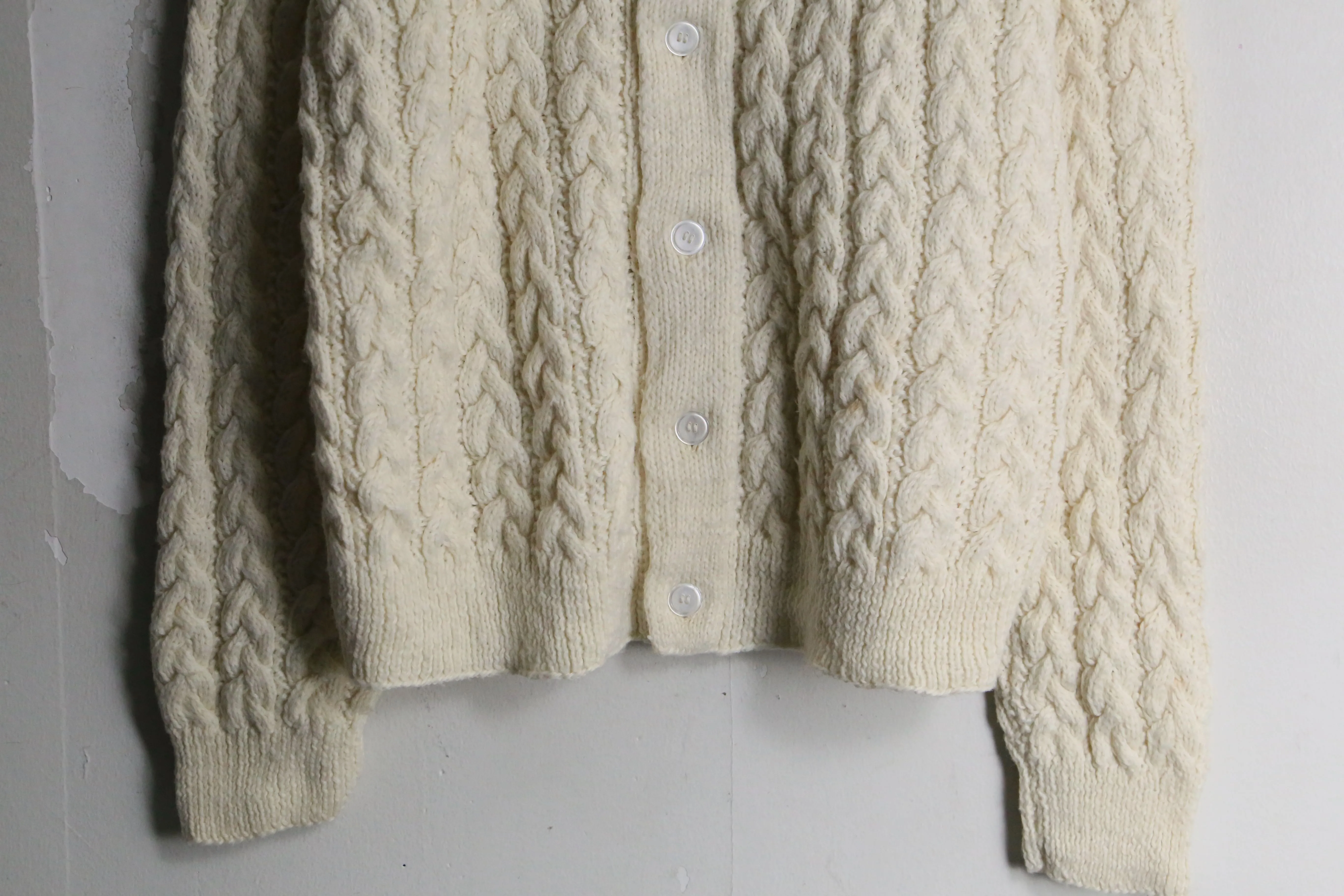 ivory cable knit cardigan