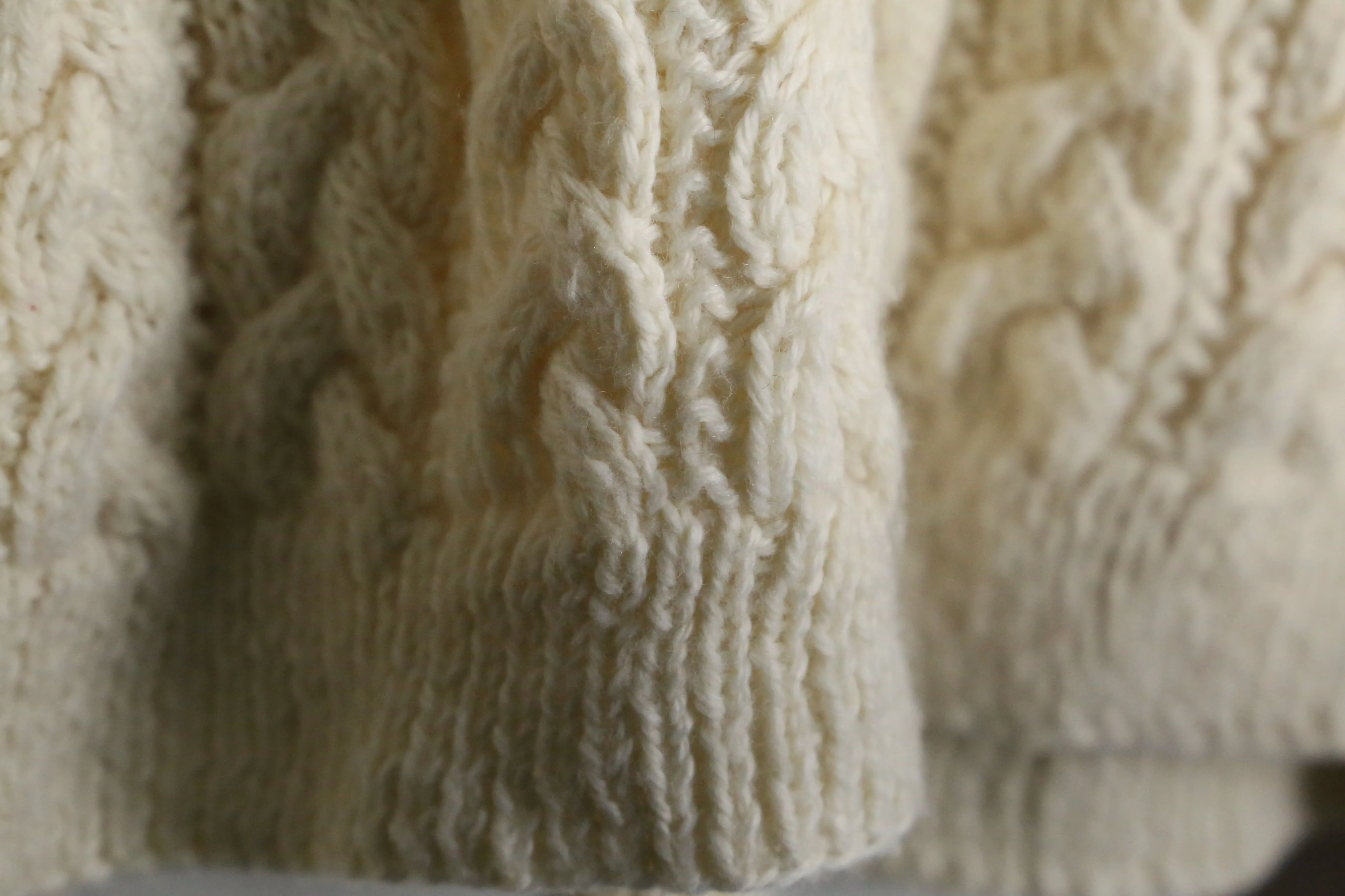 ivory cable knit cardigan