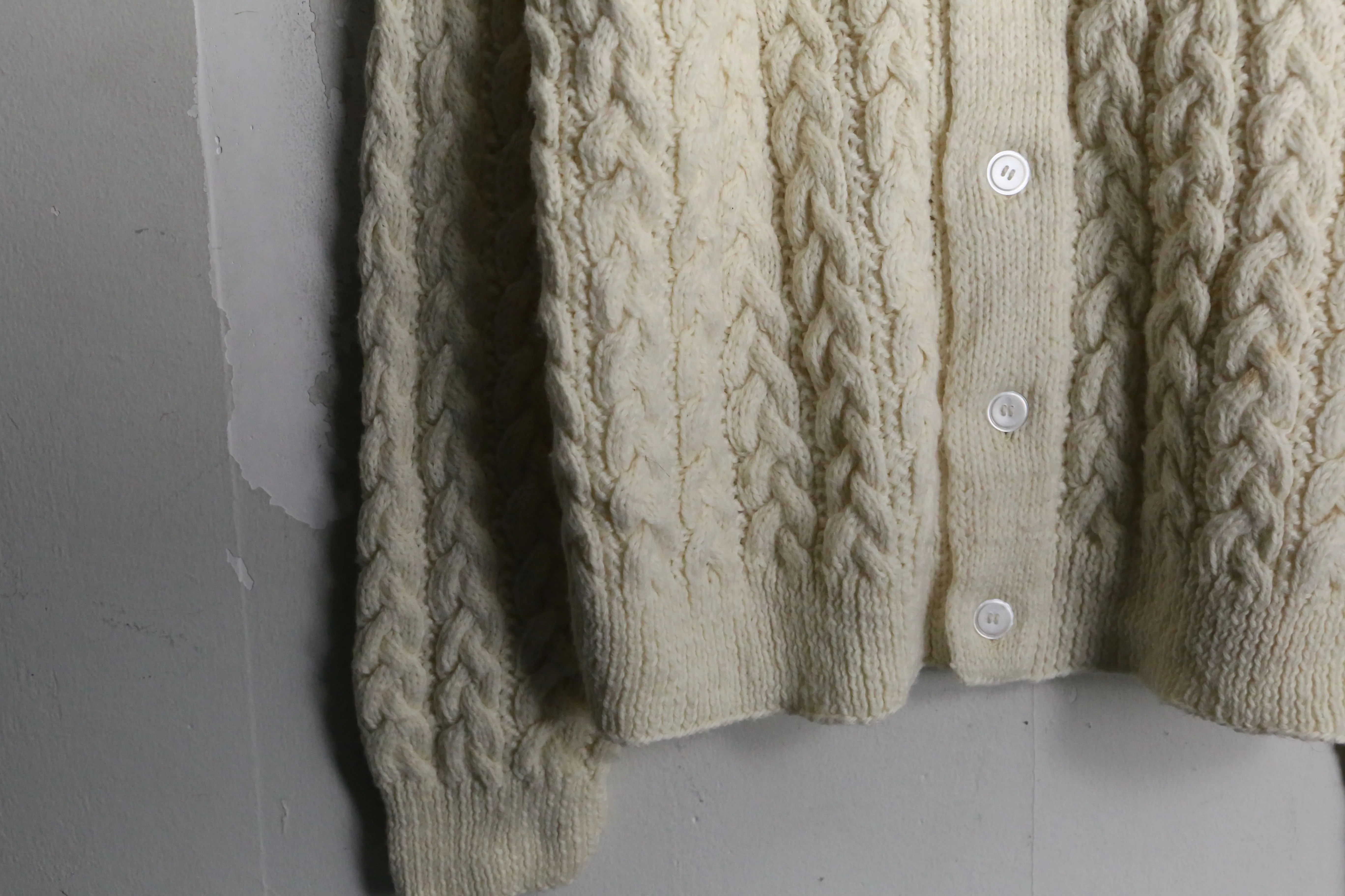 ivory cable knit cardigan