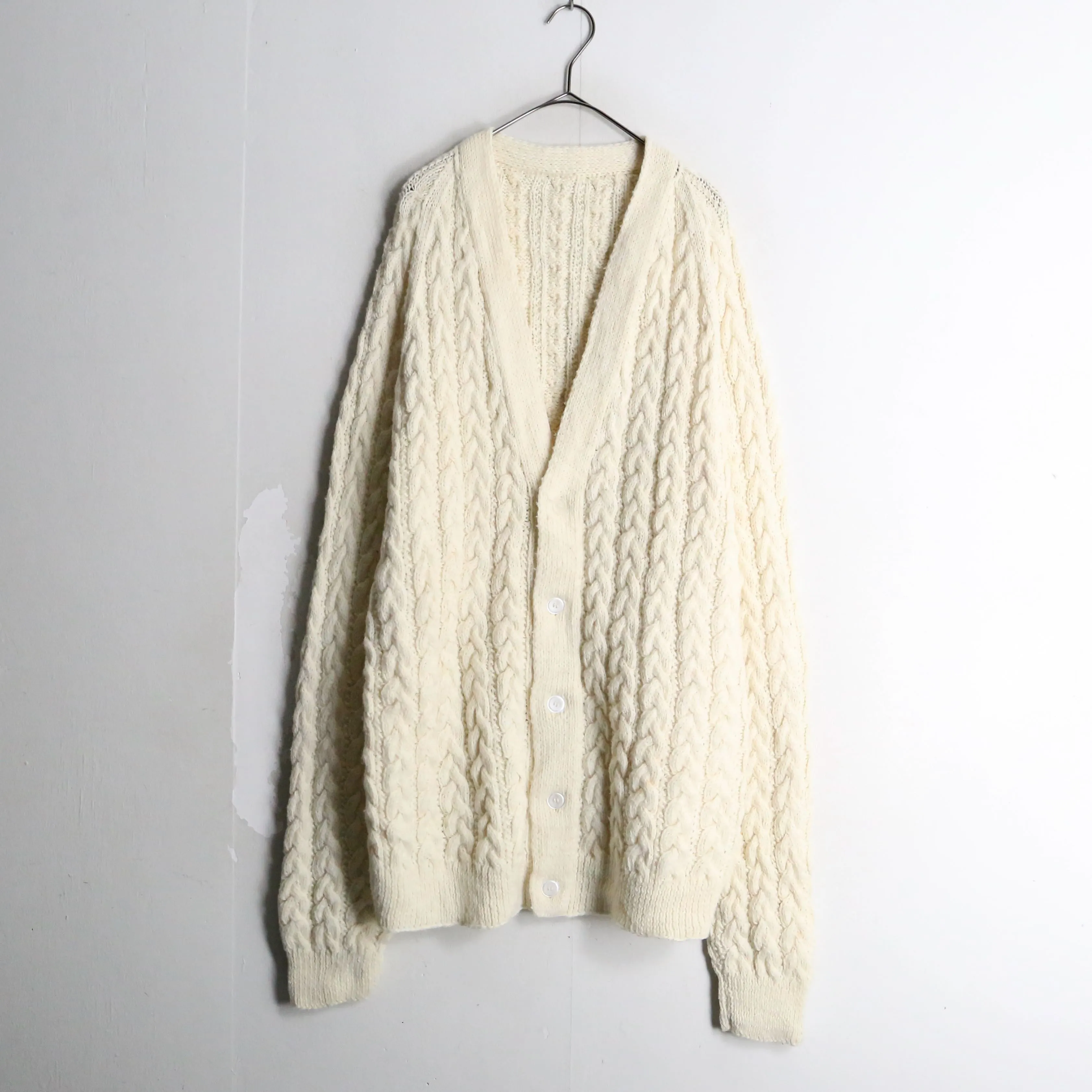 ivory cable knit cardigan