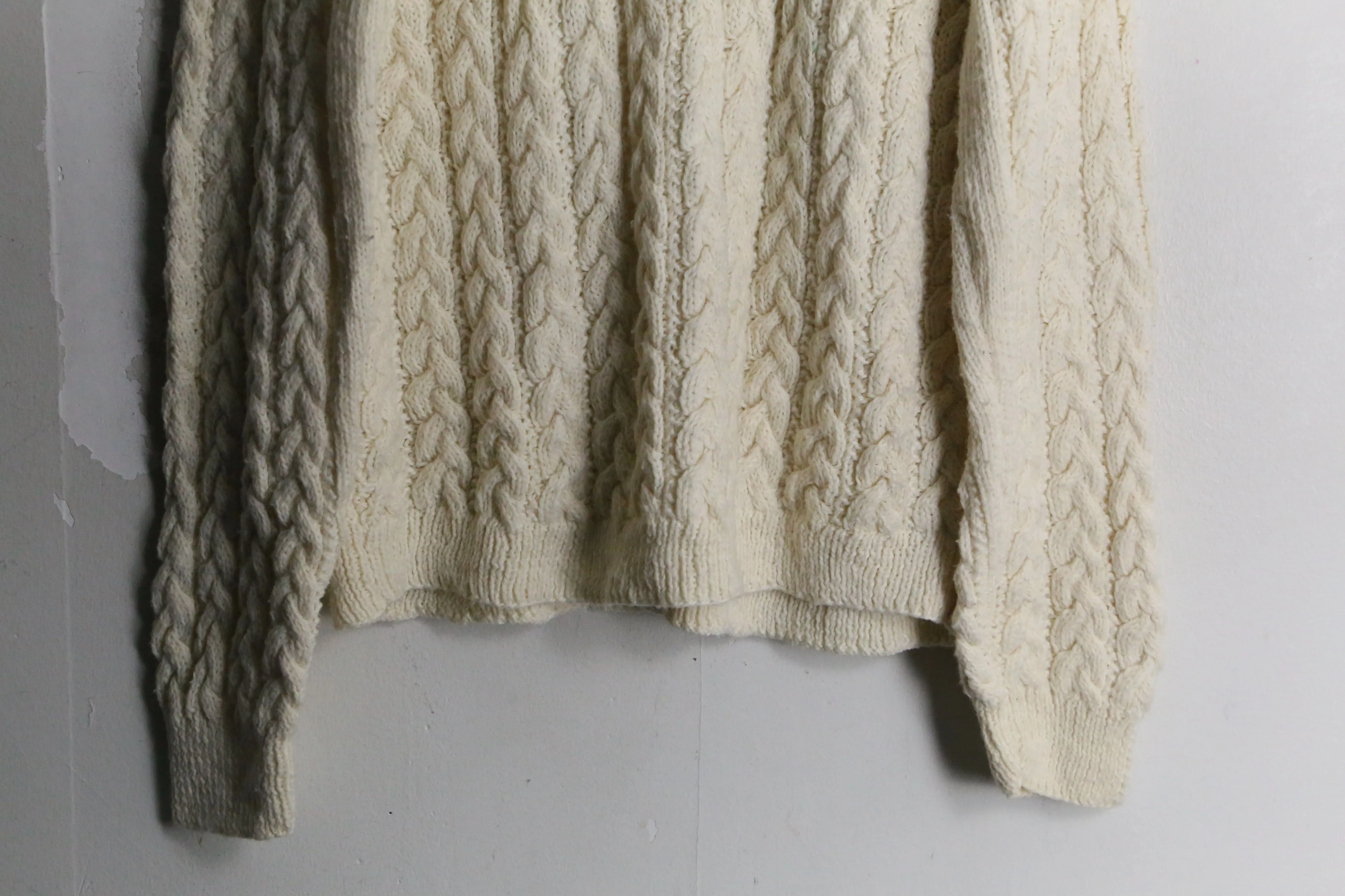 ivory cable knit cardigan