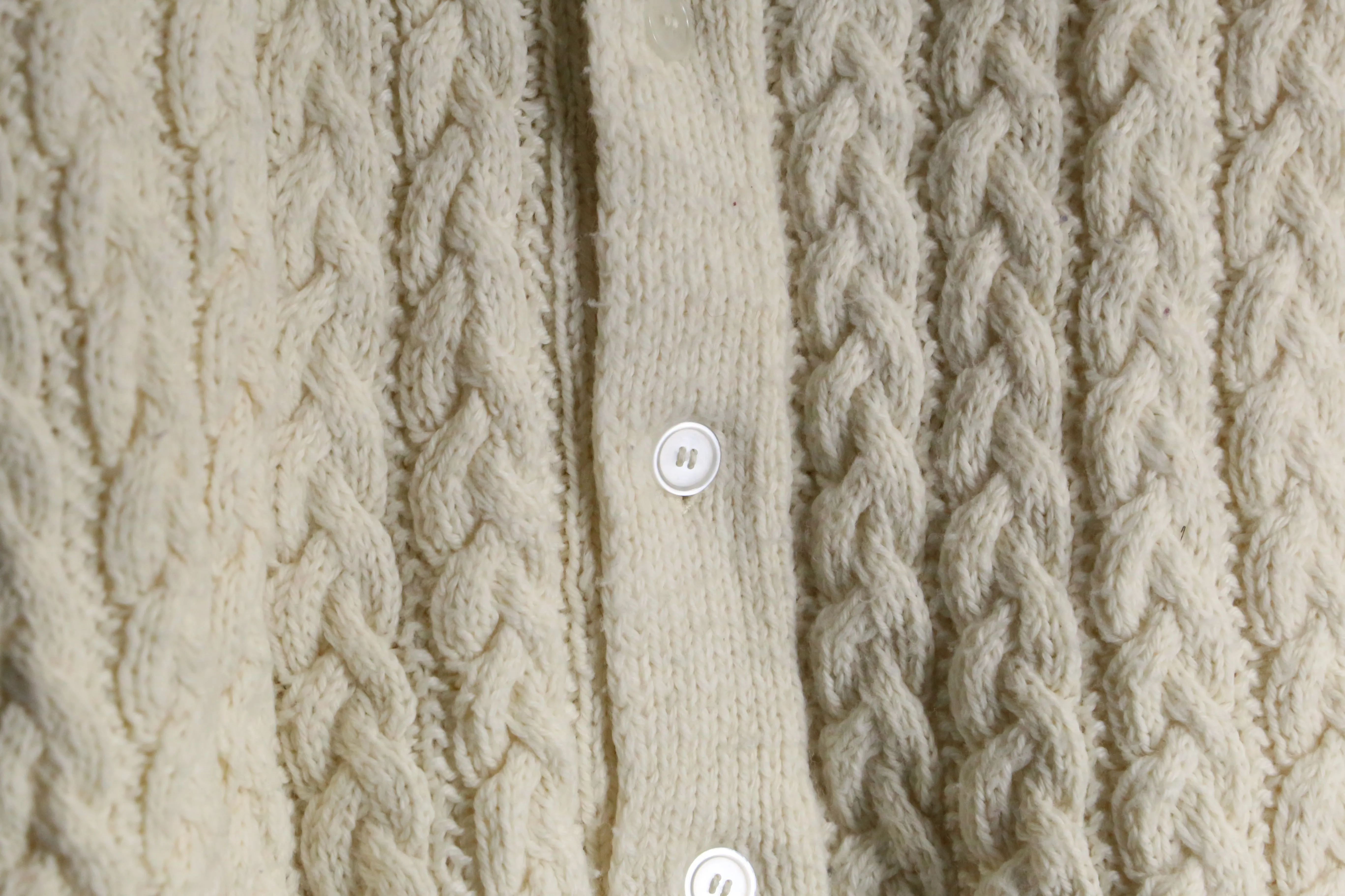 ivory cable knit cardigan