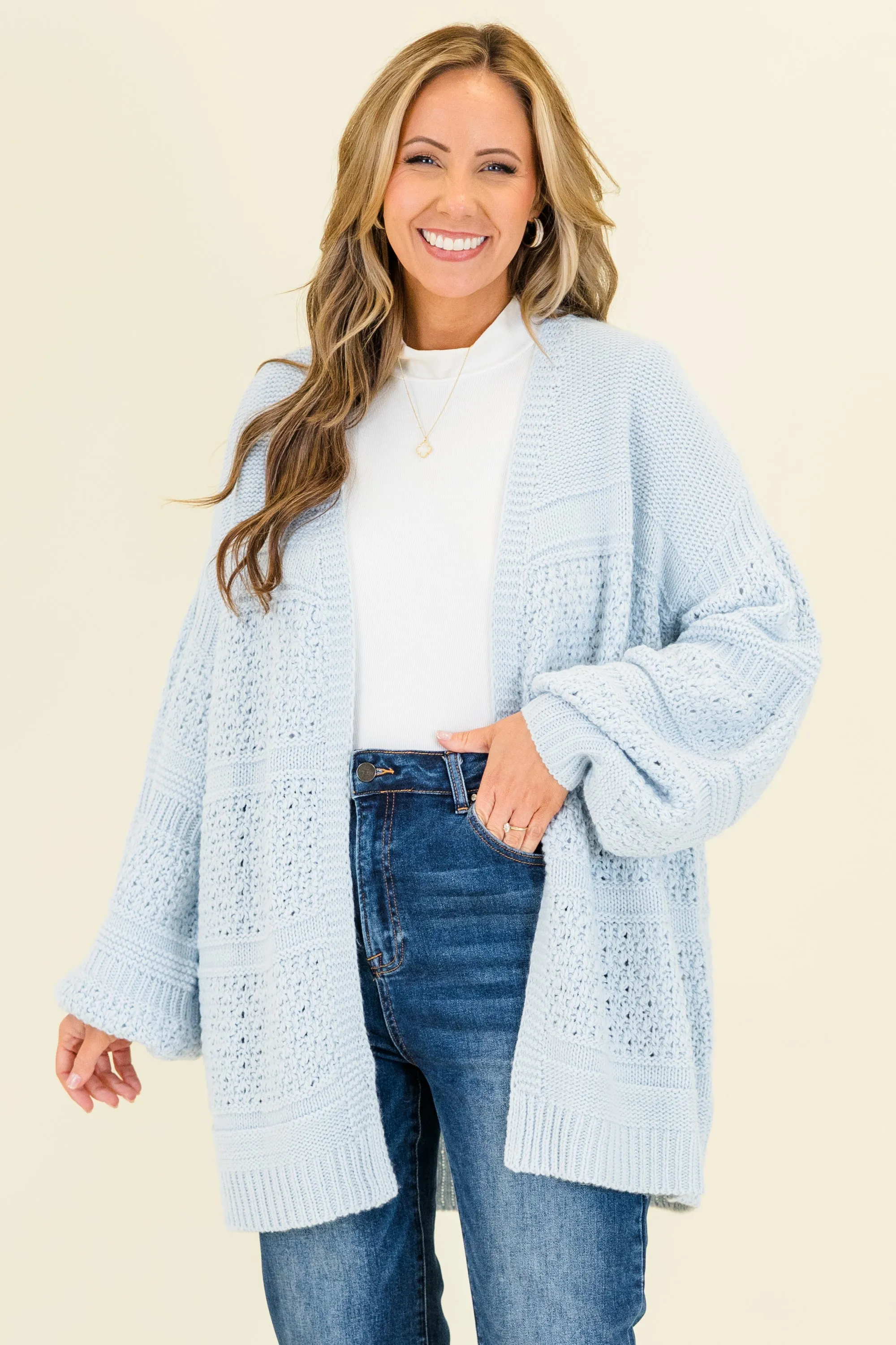 Keepin' Cozy Cardigan, Blue