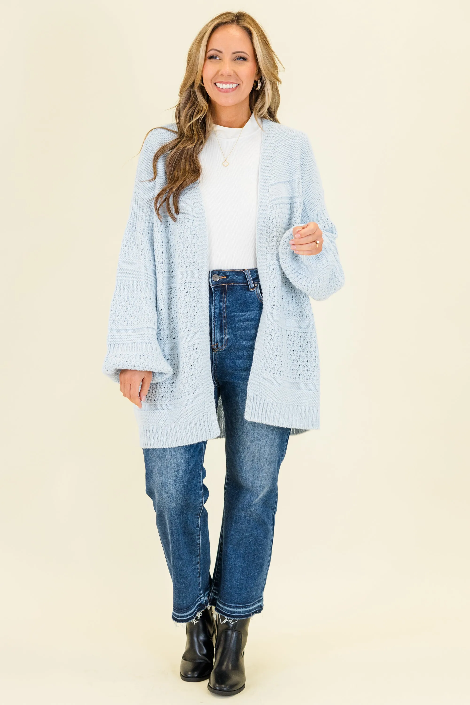 Keepin' Cozy Cardigan, Blue