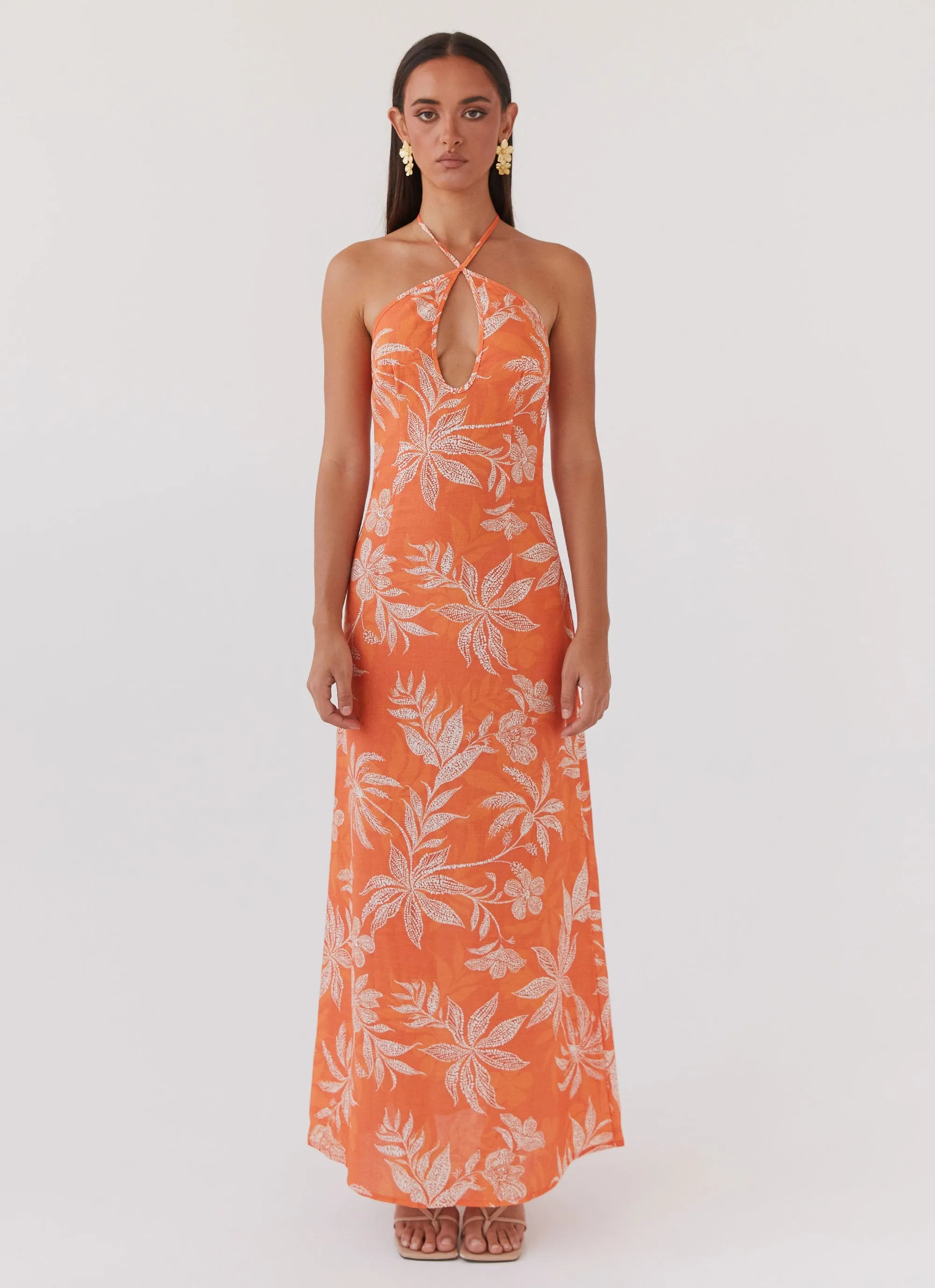 Keliegh Linen Maxi Dress - Tropic Sunset