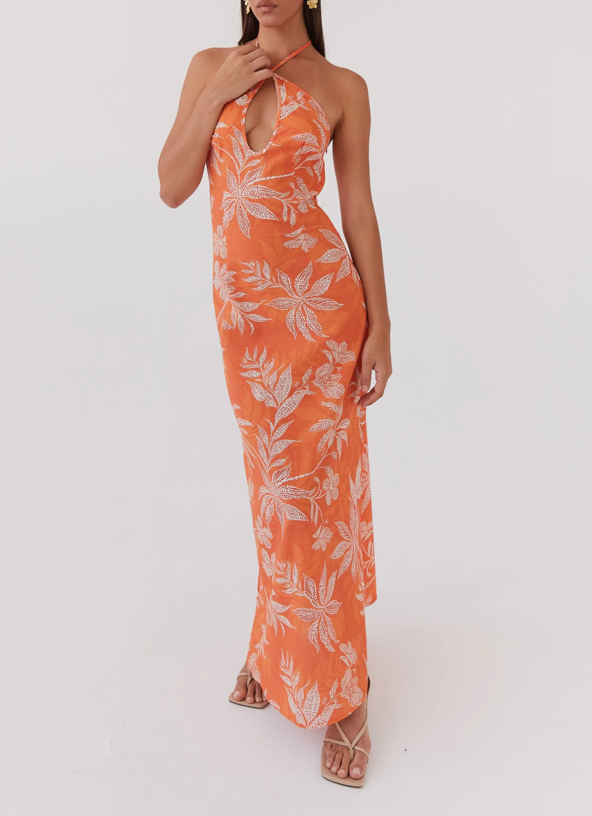 Keliegh Linen Maxi Dress - Tropic Sunset