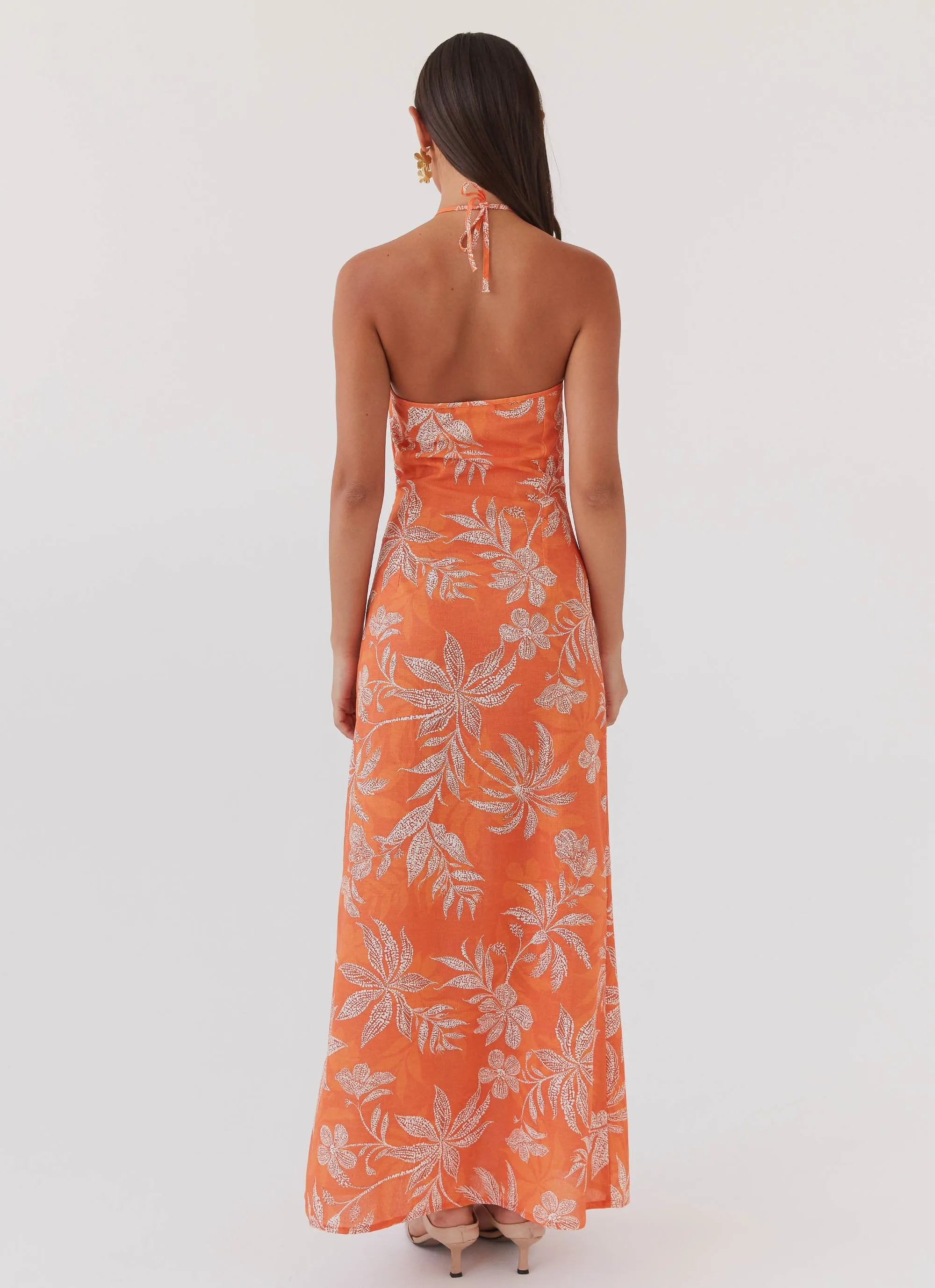 Keliegh Linen Maxi Dress - Tropic Sunset