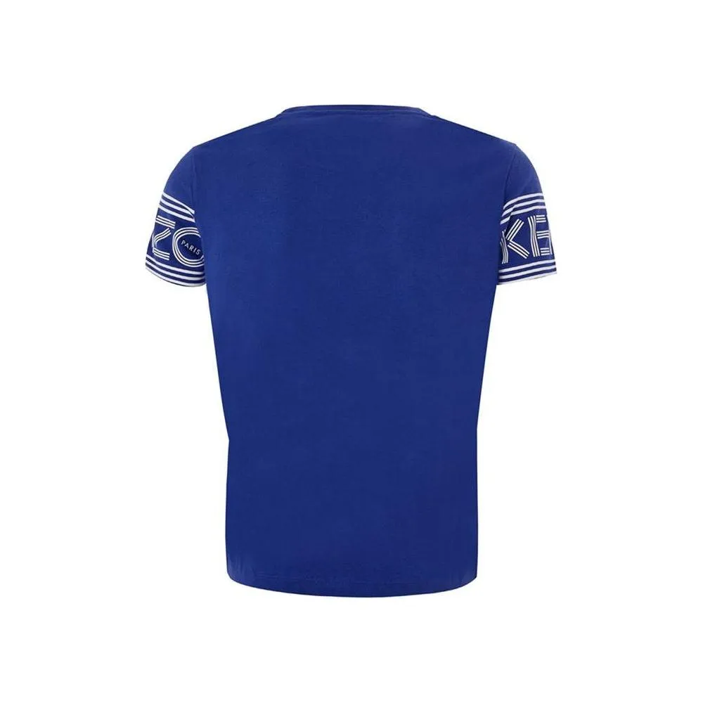 Kenzo Chic Blue Cotton Tee for Stylish Comfort