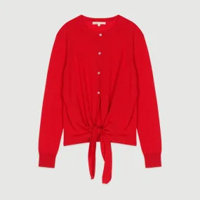 Knitted Cardigan - Red