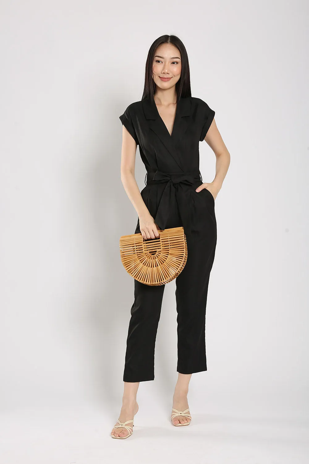 Kristela Tailored Jumpsuit in Black