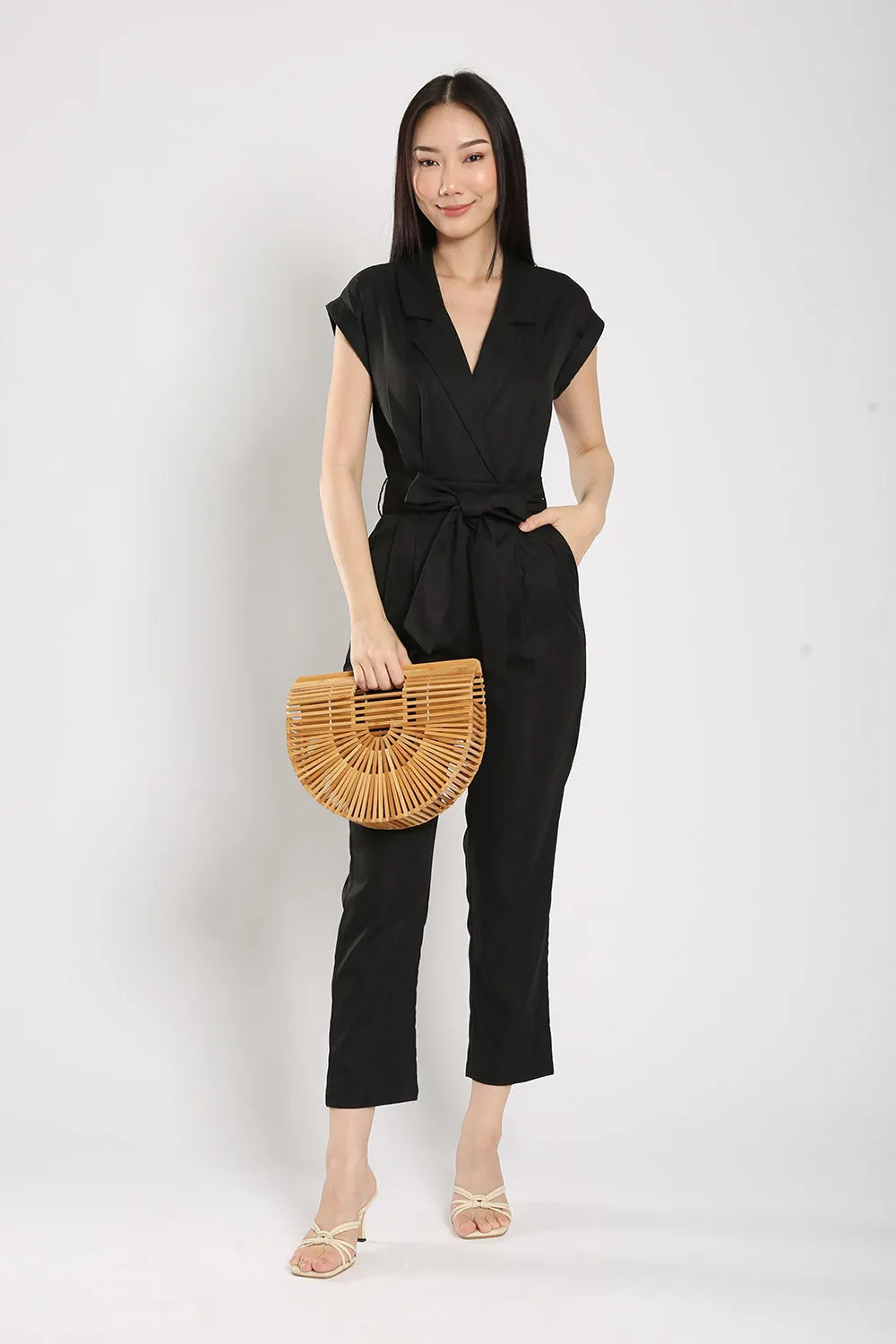 Kristela Tailored Jumpsuit in Black