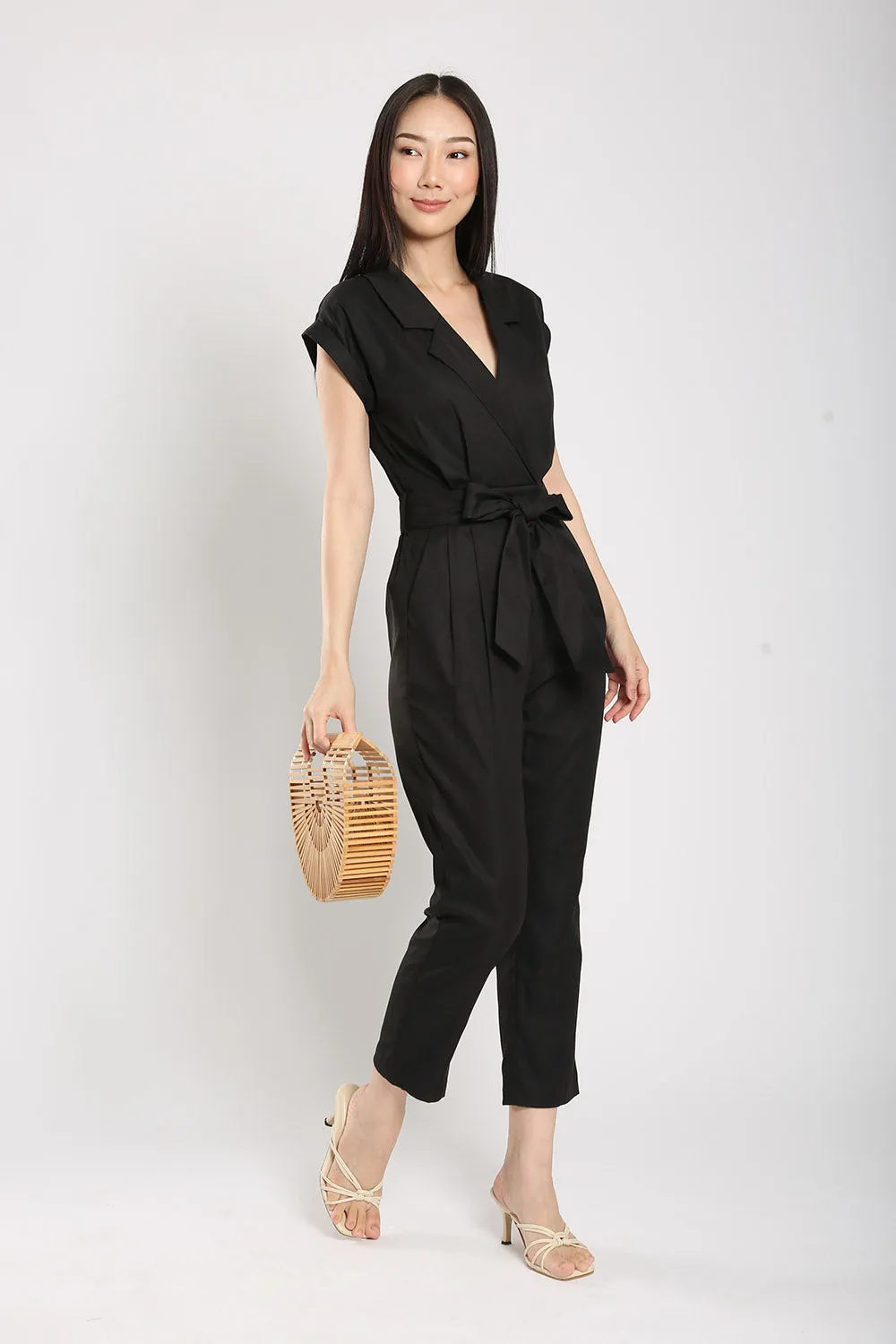 Kristela Tailored Jumpsuit in Black