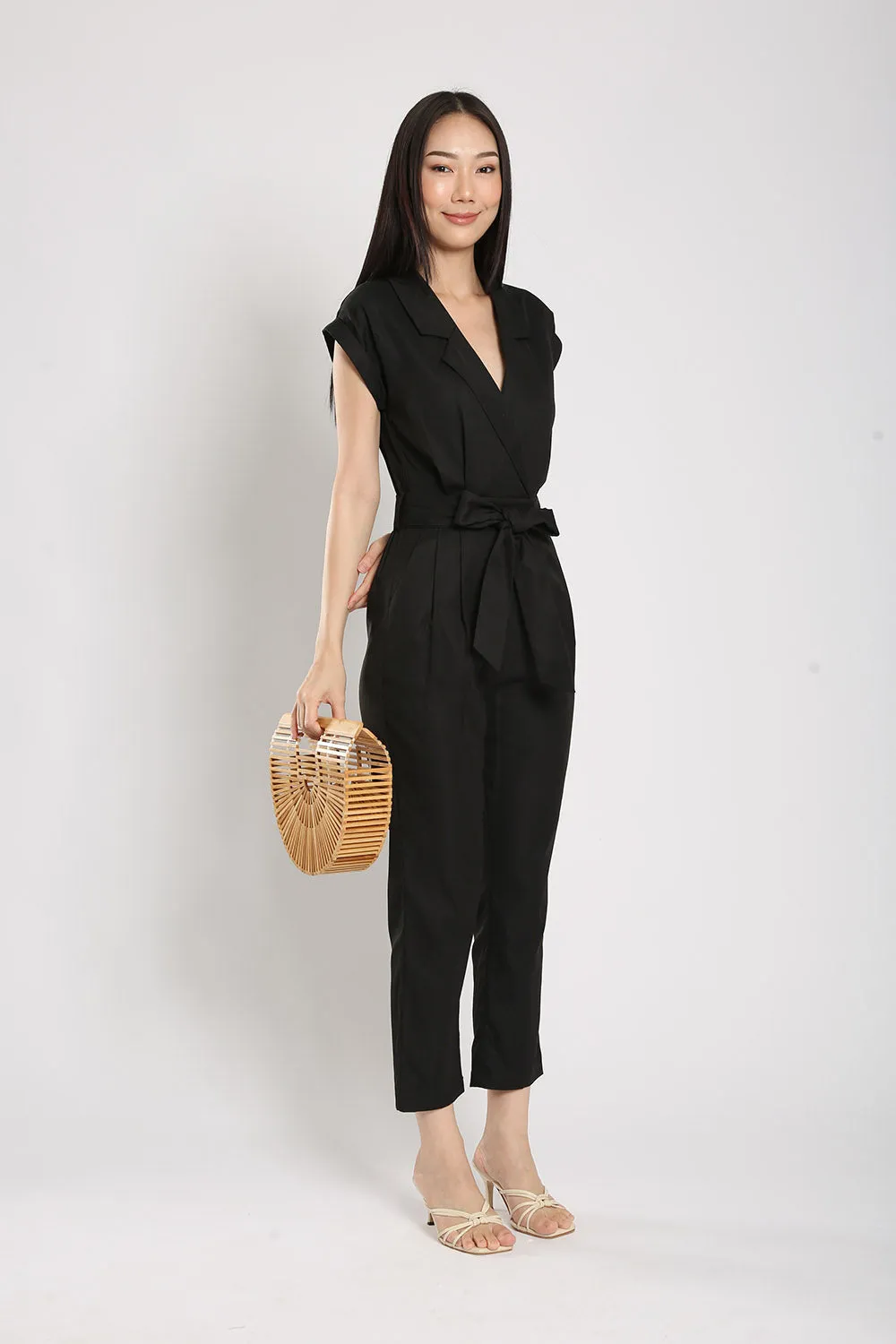 Kristela Tailored Jumpsuit in Black