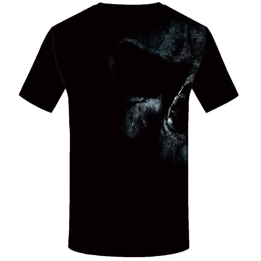 KYKU Brand Skull T shirt Men Snake Tshirt Anime Animal T-shirt 3d Funny T shirts Funny Gothic Tshirts Print Mens Fashion Graphic