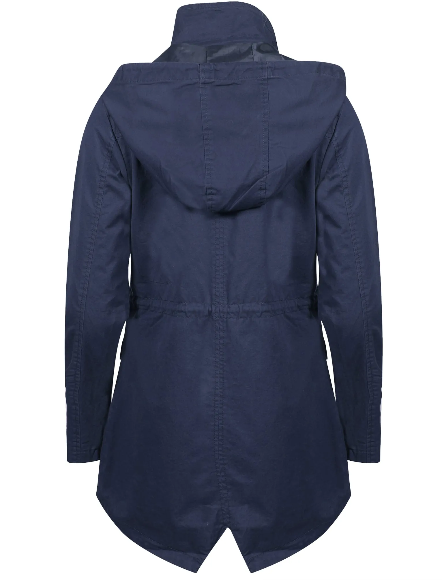 Latitude Cotton Twill Parka Jacket In Navy - Tokyo Laundry