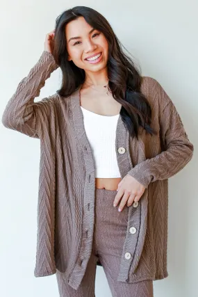 Lazy Day Cable Knit Cardigan