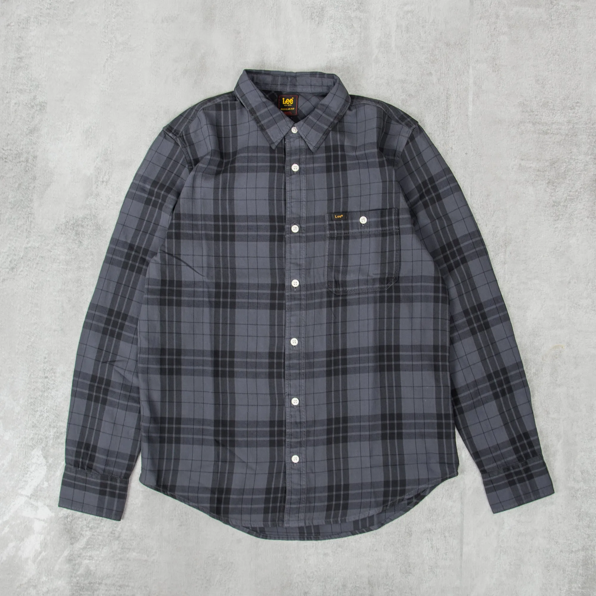 Lee Leesure Check Shirt - Taint Grey