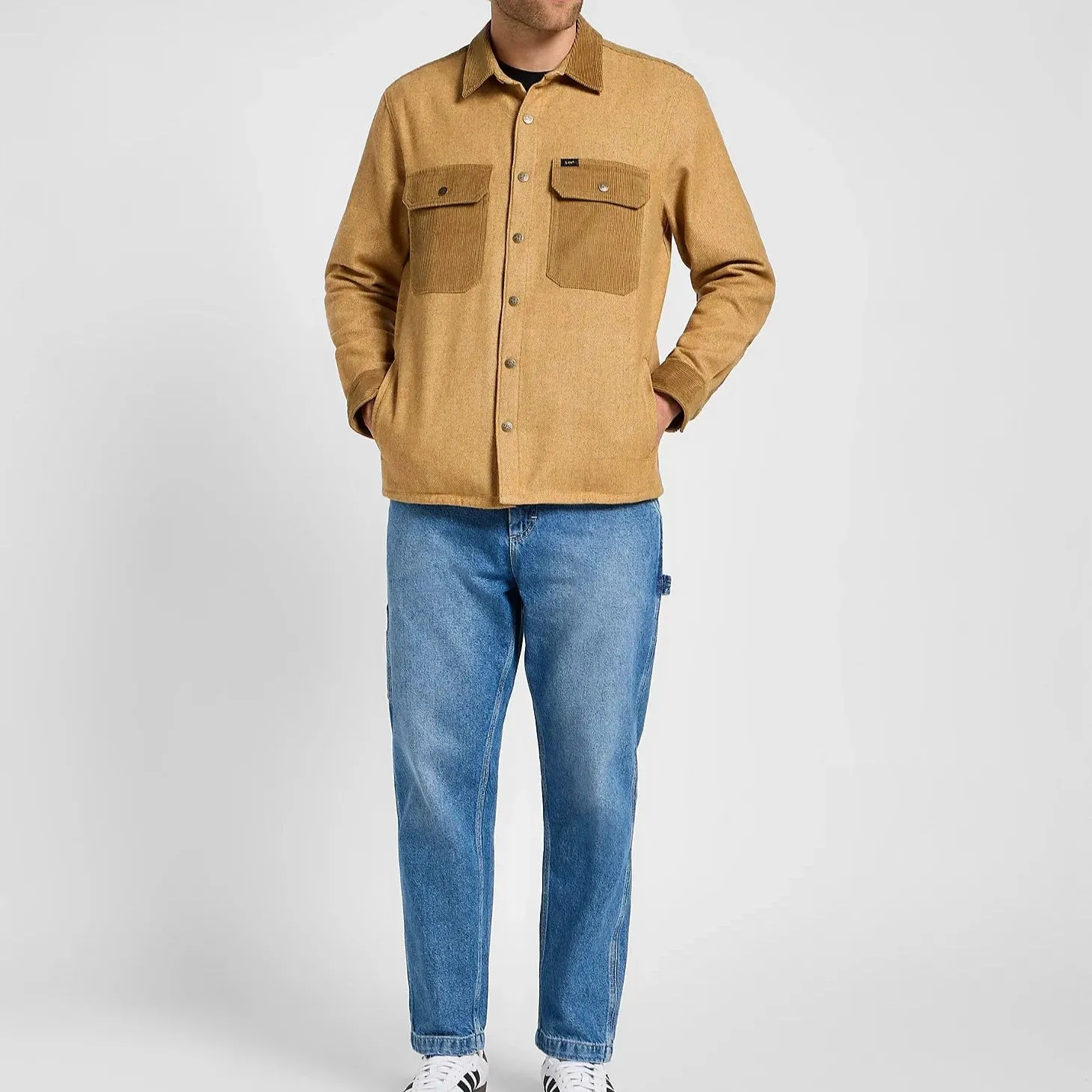 LEE - Mixed Fabric Shirt - Glazed Ginger