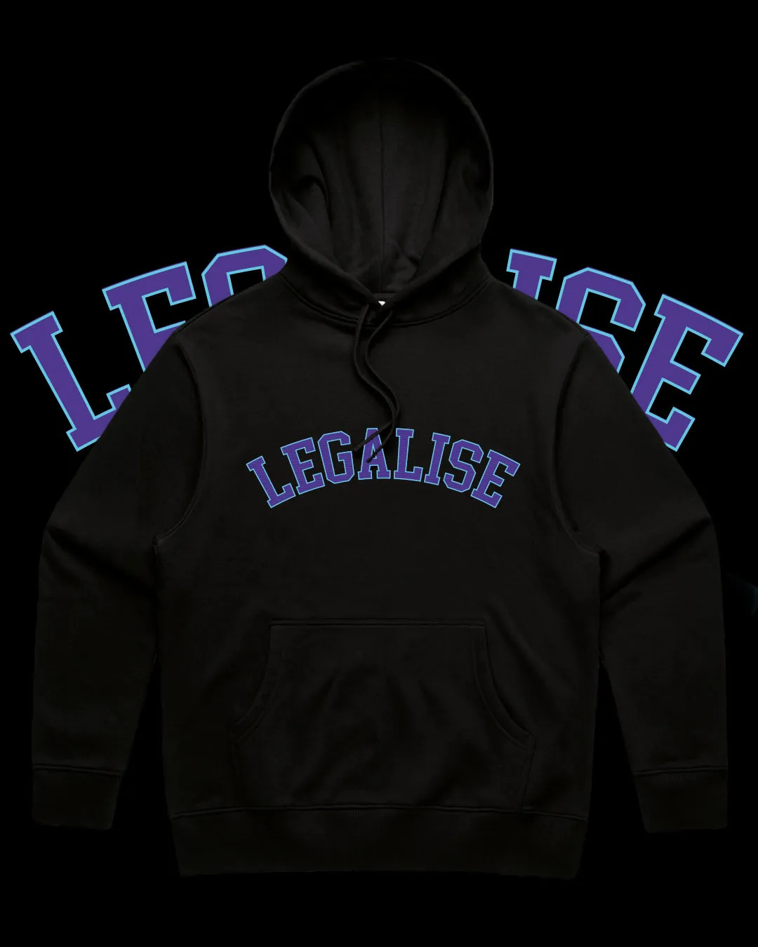 Legalise Hoodie (Black Purps)