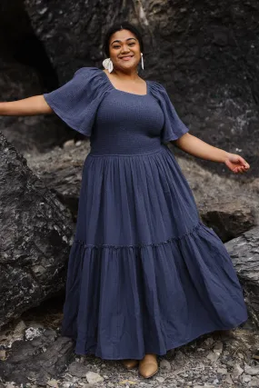 Lennon Maxi Dress in Dusty Blue - FINAL SALE