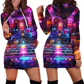 LIGHTBRITE HOODIE DRESS | ACIDMATH AI