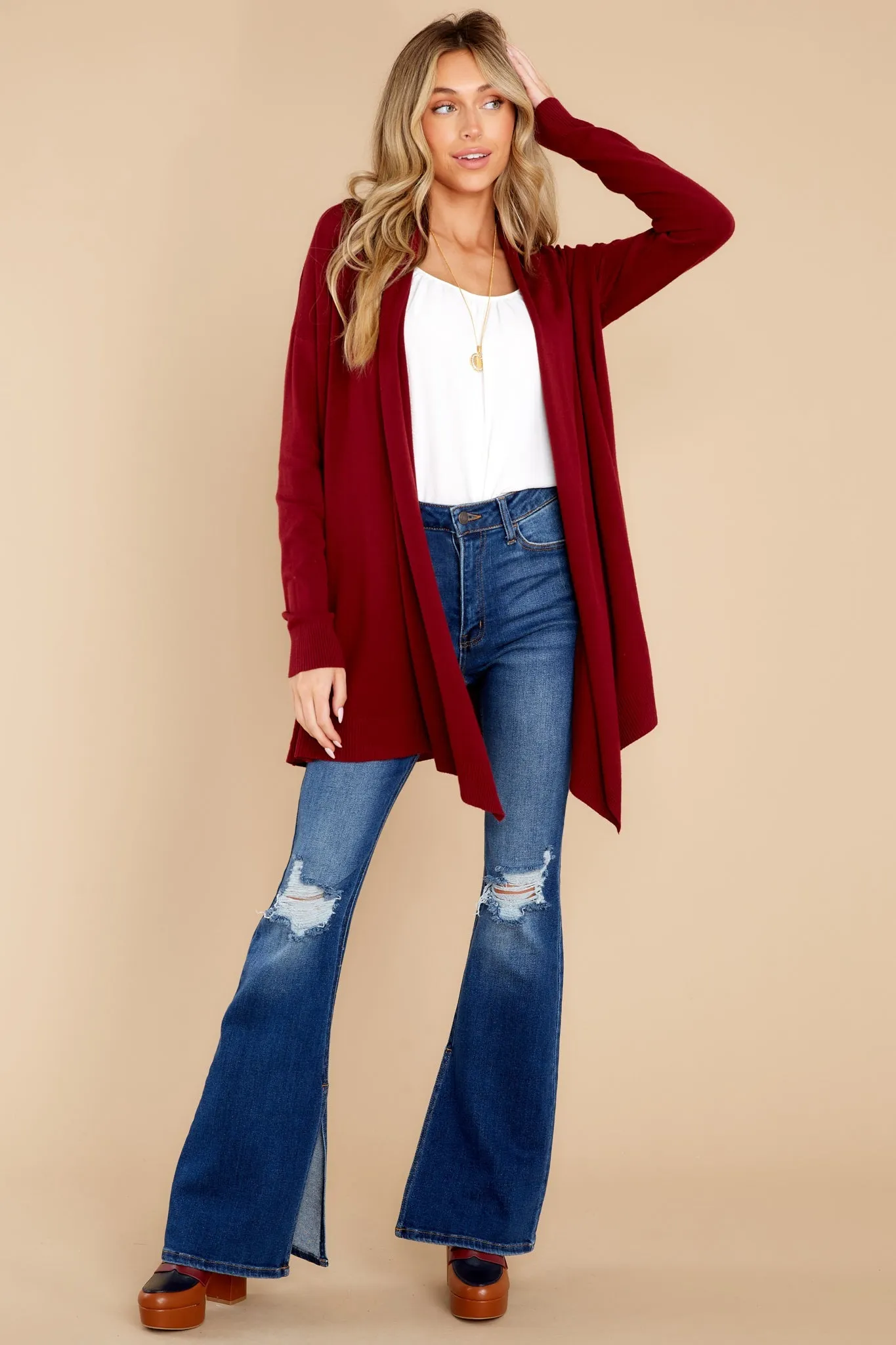 Lovely Weather Sangria Cardigan