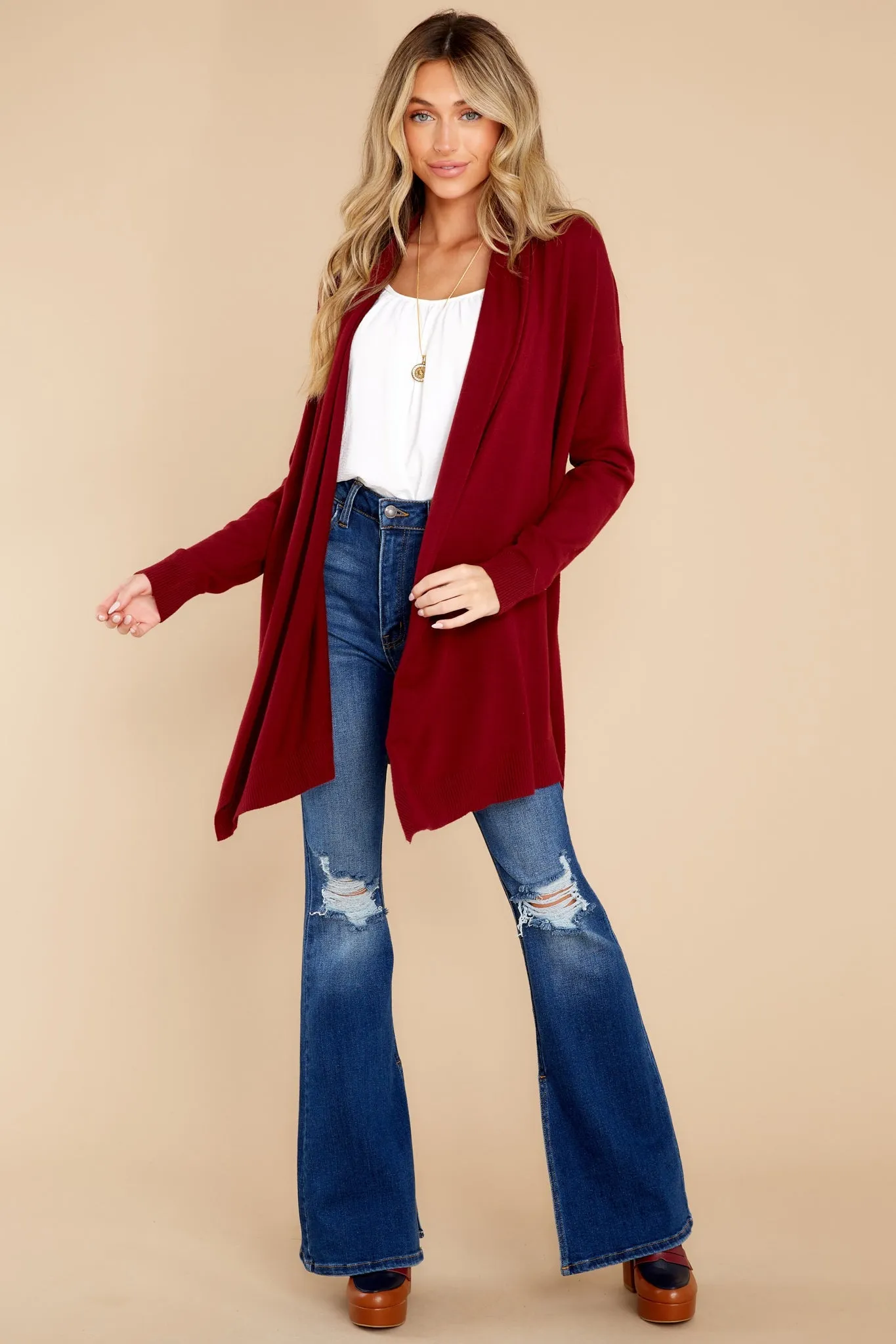 Lovely Weather Sangria Cardigan