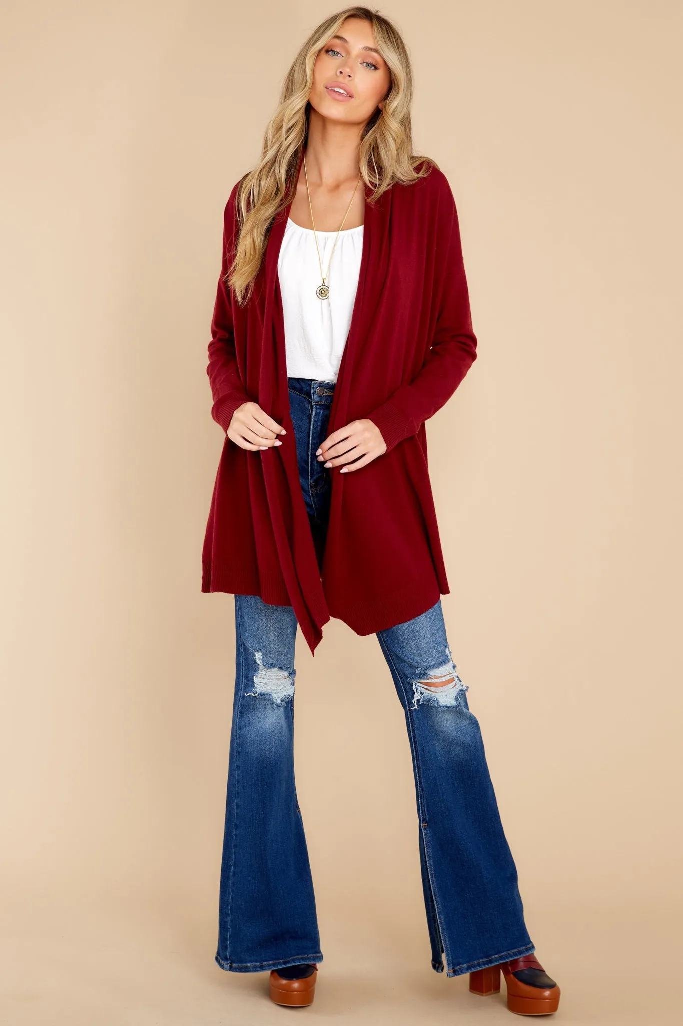 Lovely Weather Sangria Cardigan