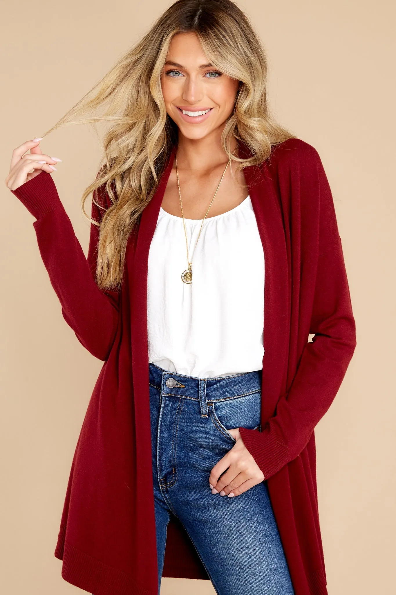 Lovely Weather Sangria Cardigan