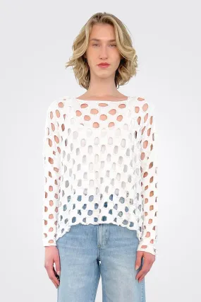 Lula Cutout Pullover - White