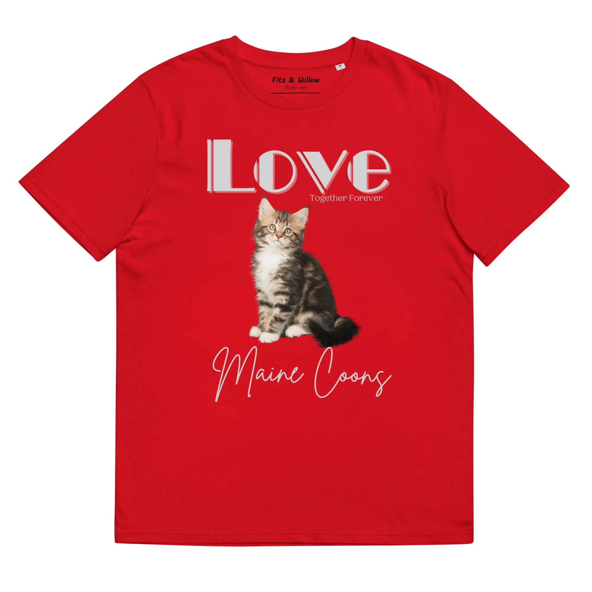 Maine Coon mum & dad unisex organic cotton t-shirt