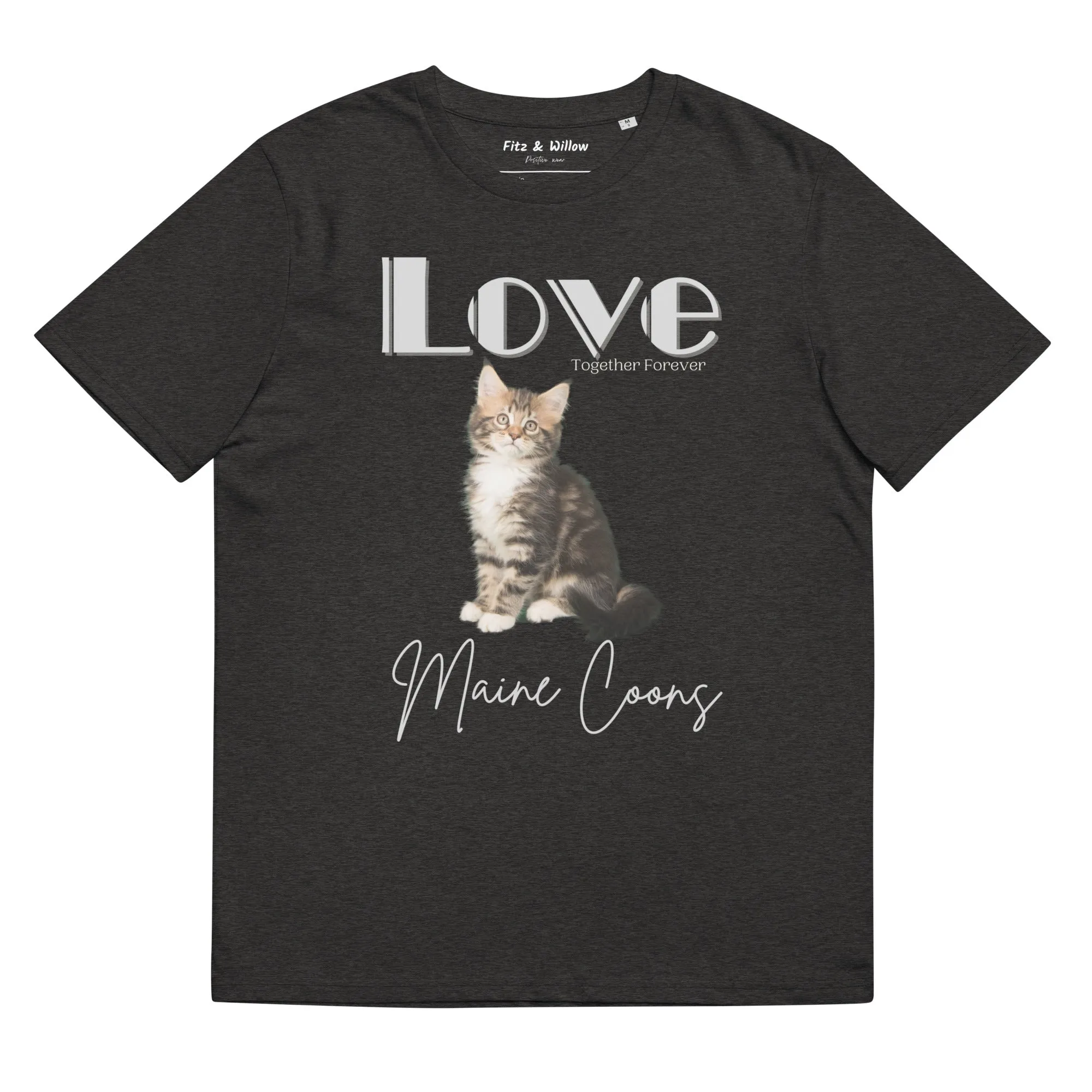 Maine Coon mum & dad unisex organic cotton t-shirt