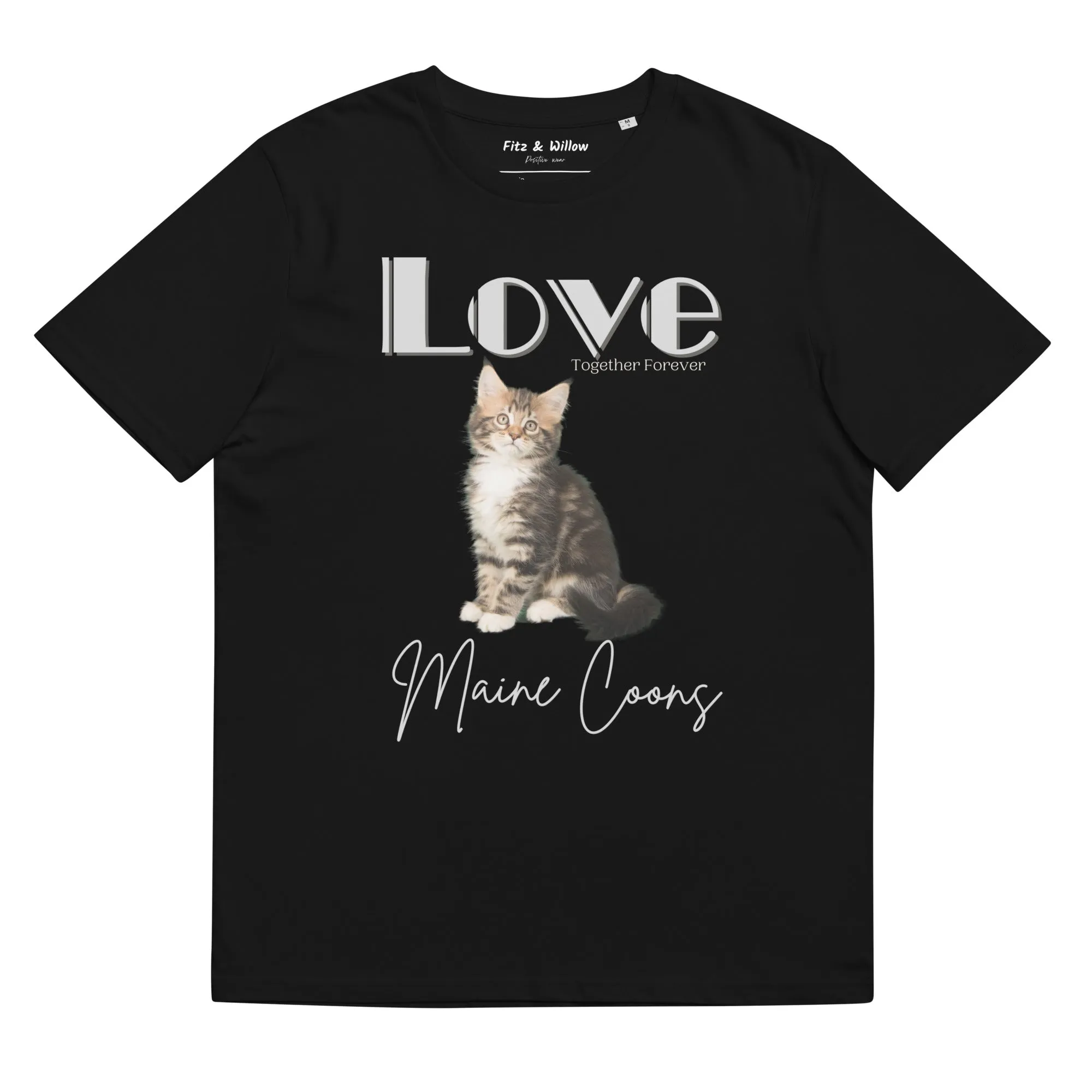 Maine Coon mum & dad unisex organic cotton t-shirt