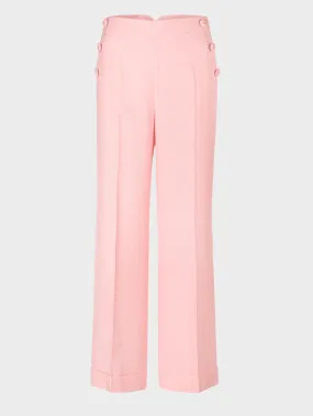 Marc Cain Collections WHEATON Wide Straight Leg Trousers In Soft Seashell WC 81.46 W84 COL 212