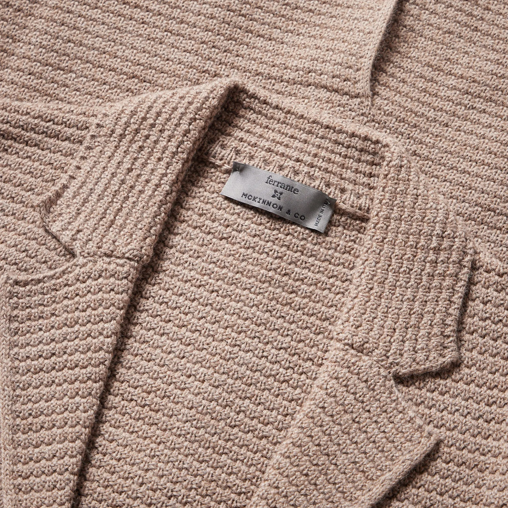 MCKINNON & CO X FERRANTE Buttoned Wool Cardigan BEIGE