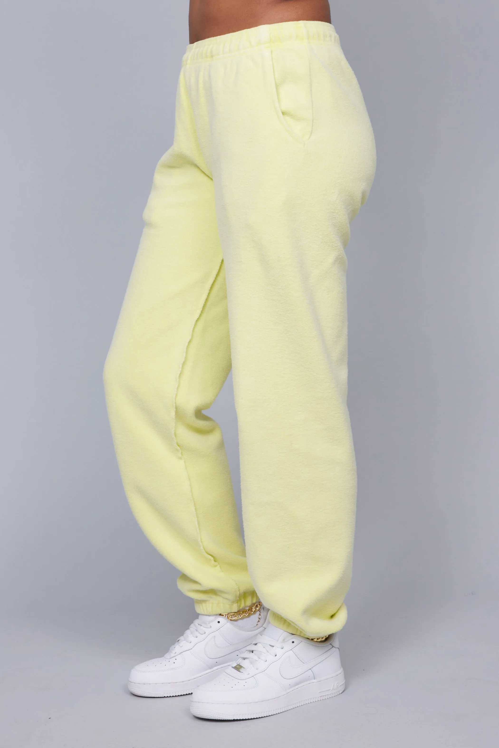 ME. Reverse Brushed Sweatpant - Lemon Zest