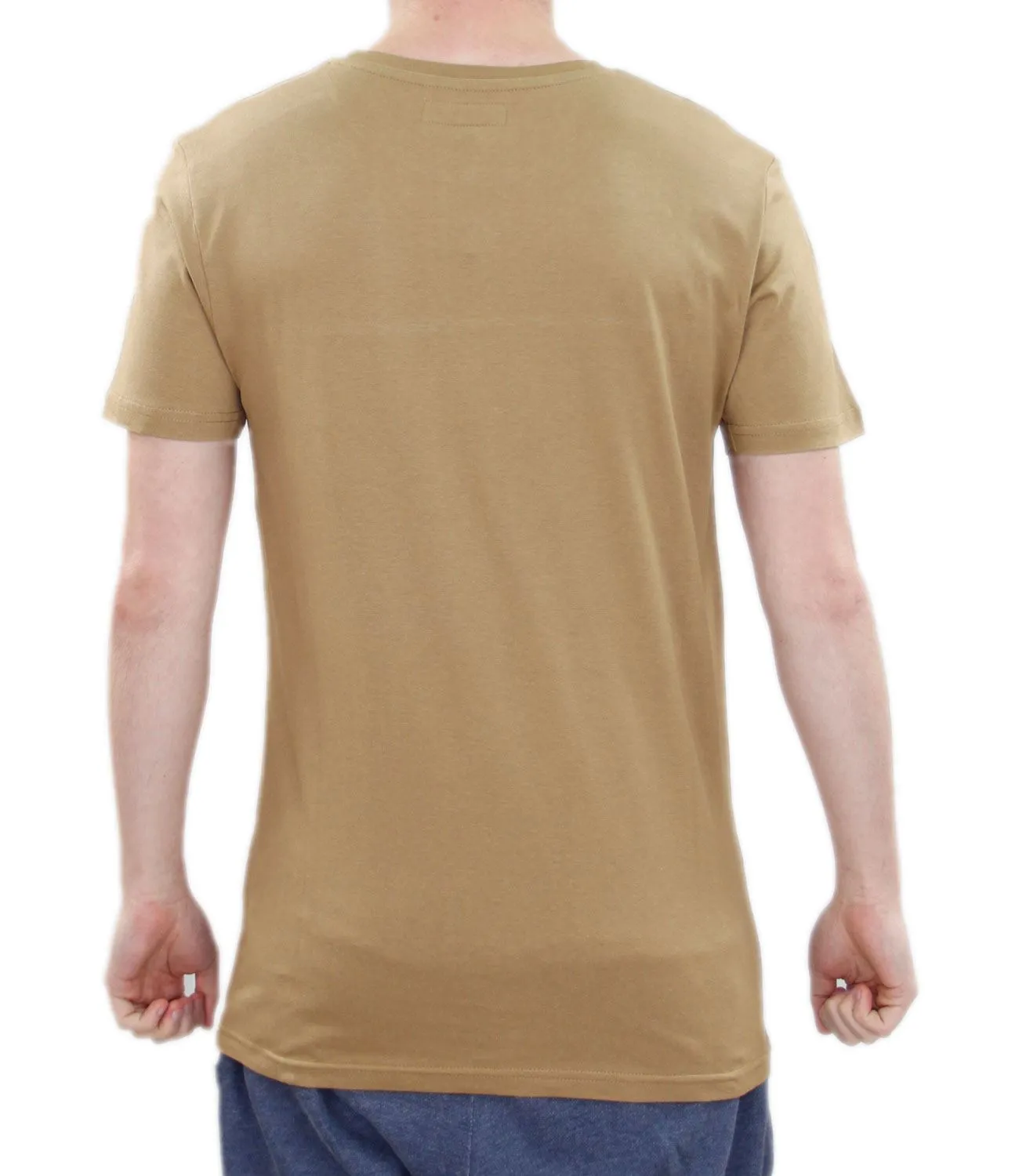 Mens Soft Velvet Crew Neck T-Shirt - S/M