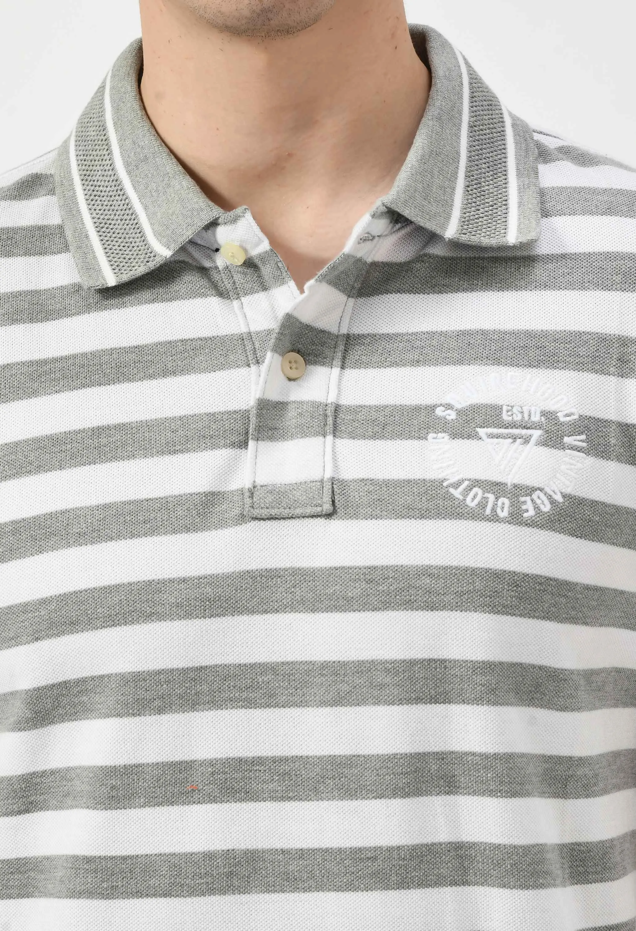 Men's Striped Regular Fit Polo T-Shirt